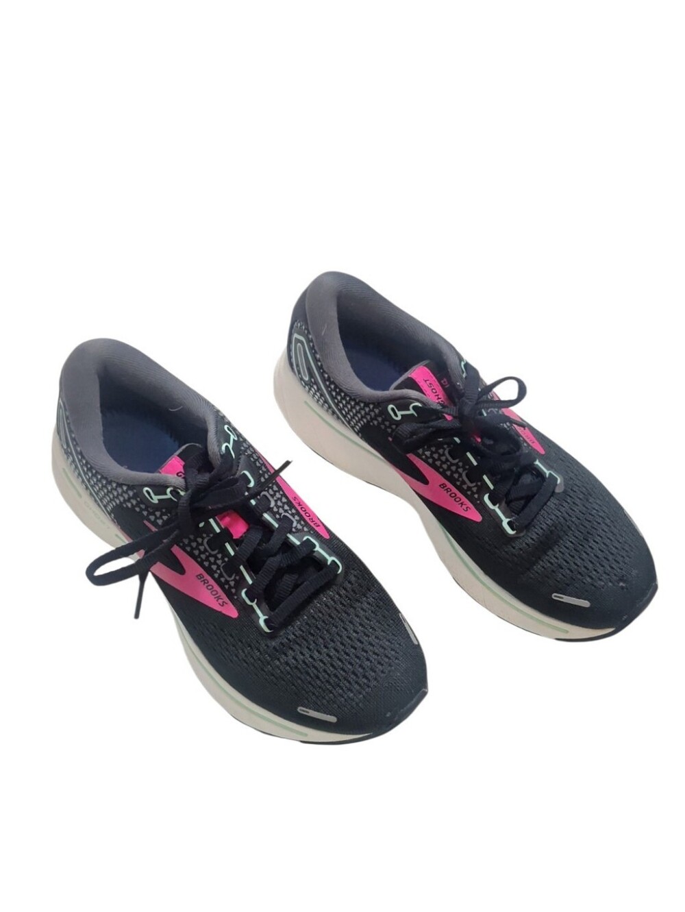 Womens Brooks Adrenaline GTS 22 Black Pink Running Shoes Sz 7